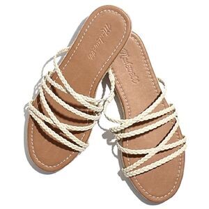 Madewell The Kathryn Espadrille Slide Sandals Braided Shoes 7.5 Minimalist